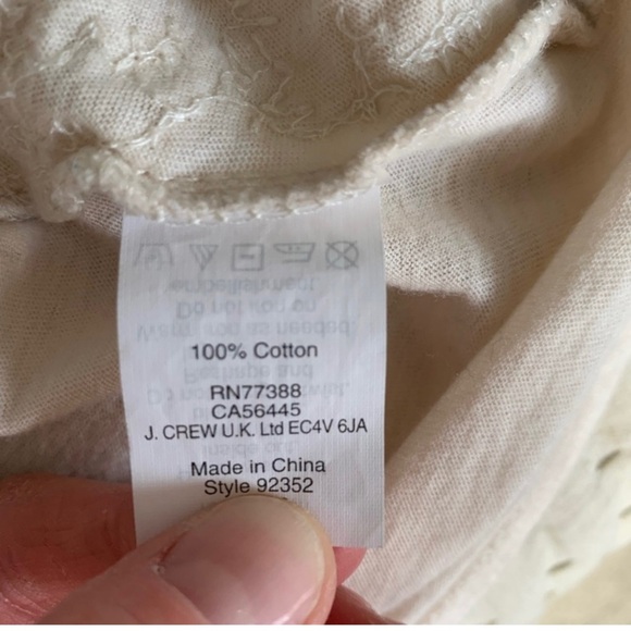 J. Crew Sequin Cream Tank Top Size Small - Picture 7 of 8